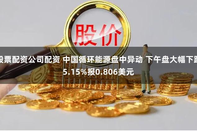 股票配资公司配资 中国循环能源盘中异动 下午盘大幅下跌5.15%报0.806美元